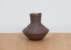 KAZI Home Goods Metallic Prism Short Tapered Vase