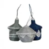 KAZI Metallic Silver + Blue Night Ornament Set Fair Trade