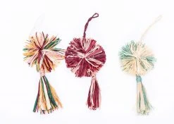 KAZI Multicolor Pom Pom + Tassel Ornament Best Sellers