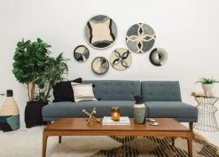 KAZI Home Goods Nea Opal Gray Wall Plate II