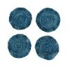 KAZI Niagara Fringed Oversized Raffia Coaster Set 1 KAZI Niagara Fringed Oversized Raffia Coaster Set