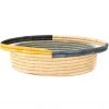 KAZI Opal Gray + Mustard Oval Basket