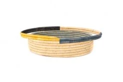 KAZI Opal Gray + Mustard Oval Basket