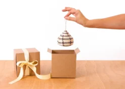 KAZI Fair Trade Patterned Multicolor Metallic Bulb Ornament