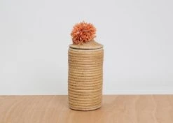 KAZI Home Goods Peach Tina Pom Pom Box