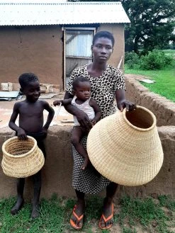 KAZI Home Goods Round Tapered All Natural Lace Basket