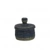 KAZI Home Goods Short Slate Raffia Box