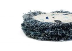 KAZI Silver Blue + Black Fringed Coasters Home Goods