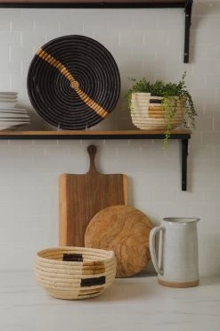 KAZI Home Goods Small Banana Leaf Kisasa Deep Round Bowl