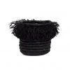 KAZI Small Black Fringed Catch All Home Goods