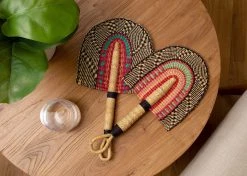 KAZI Home Goods Small Desert Rose Fan