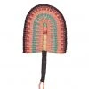 KAZI Small Desert Rose Fan With Leather Handle