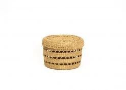 KAZI Small Lidded Lace Grass Box Home Goods