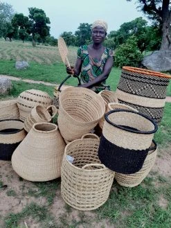 KAZI Home Goods Small Natural Laced Fan