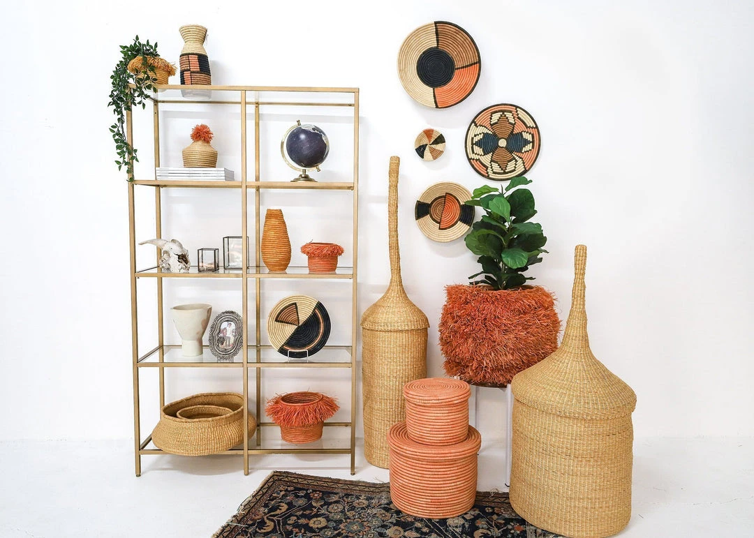 KAZI Small Peach Fringed Catch All 5 KAZI Small Peach Fringed Catch All