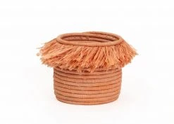 KAZI Small Peach Fringed Catch All