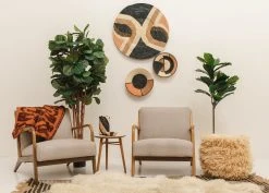 KAZI Home Goods Tabia Peach Wall Plate III