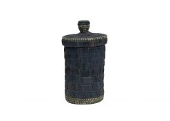 KAZI Tall Raffia Slate Box