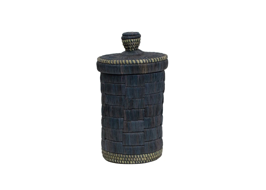 KAZI Tall Raffia Slate Box 3 KAZI Tall Raffia Slate Box