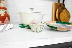 KAZI Tiny Floret Striped Catch All Home Goods