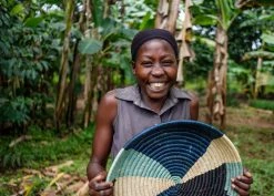 KAZI Cool Color Blocked Raffia Tray 9 KAZI Cool Color Blocked Raffia Tray