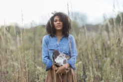 Abby Alley Handcrafted Keely Clutch - Black Cow Hair