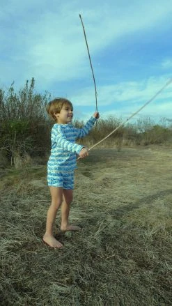 Honey Cake Tiger Kids' + Baby Kids' Hello Fun Wave Unisex Long Sleeve Tee