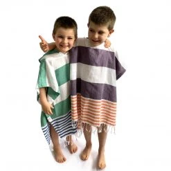 Hilana: Upcycled Cotton Home Goods Kids' Veracruz Upcycled Hooded Poncho Towel