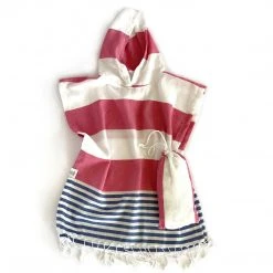Hilana: Upcycled Cotton Home Goods Kids' Veracruz Upcycled Hooded Poncho Towel