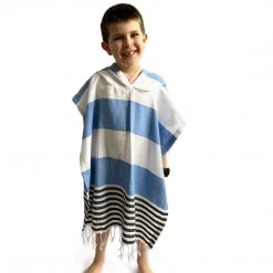 Hilana: Upcycled Cotton Home Goods Kids' Veracruz Upcycled Hooded Poncho Towel