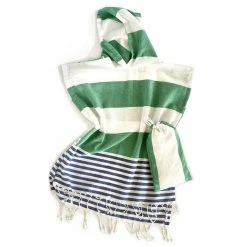 Hilana: Upcycled Cotton Home Goods Kids' Veracruz Upcycled Hooded Poncho Towel