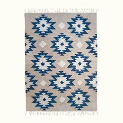 Kiliim Blue Medallions Wool Rug Home Goods