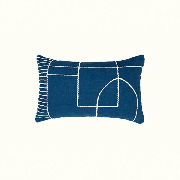 Kiliim Blue Temple Lumbar Pillow Cover 3 Kiliim Blue Temple Lumbar Pillow Cover