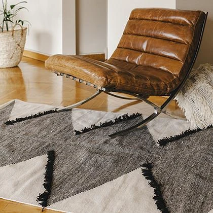 Kiliim Frilled Diamonds Wool Runner / Rug 4 Kiliim Frilled Diamonds Wool Runner / Rug