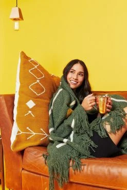 Kiliim Home Goods Scattered Stitch Wool Floor Pillow Cover