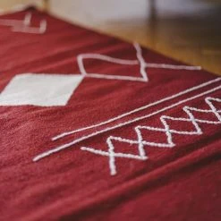 Kiliim Scattered Stitch Wool Runner / Rug