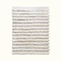 Kiliim White Fringe Wool Runner/Rug