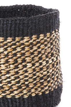 Swahili African Modern Home Goods Kitonga Sisal And Banana Fiber Storage Basket Set