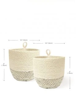 Korissa Home Goods Amari Loop Bin Set - Black