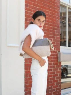 Korissa Accessories Block A Clutch - Gray