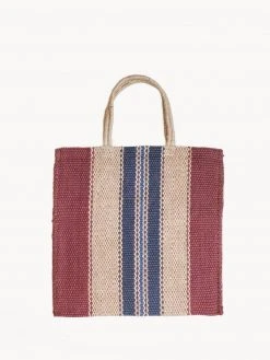 Korissa Dora Jute Tote Bag - Multi Brown