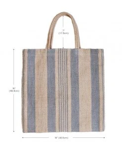 Korissa Dora Jute Tote Bag - Pale Gray