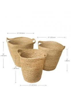 Korissa Kata Basket With Slit Handle Set Home Goods