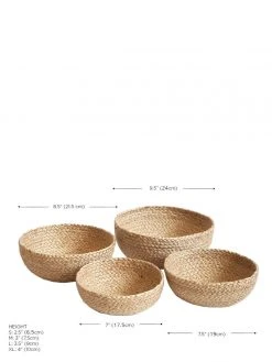 Korissa Home Goods Kata Candy Bowl Set - Natural