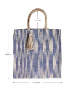 Korissa Accessories Nadi Jute Tote Bag - Blue 9 Korissa Accessories Nadi Jute Tote Bag - Blue