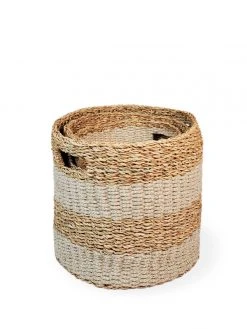 Korissa Savar Hamper Basket With Handle Set - Natural