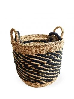 Korissa Ula Mesh Basket Set - Black Home Goods