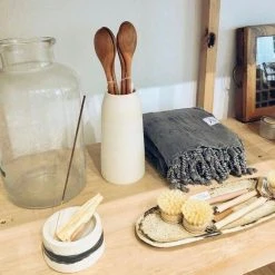 Amante Marketplace Home Goods Kurios Turkish Towel / Blanket - Charcoal