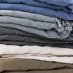 Amante Marketplace Home Goods Kurios Turkish Towel / Blanket - Charcoal