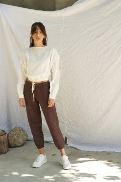 LA Relaxed New Arrivals Reversible Linen Blouse